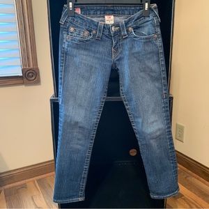 True Religion Lizzy Low Rise Capri Jeans